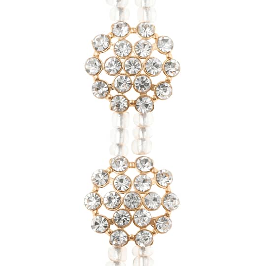 Crystal &#x26; Brass Glass &#x26; Metal Slider Beads, 19mm by Bead Landing&#x2122;